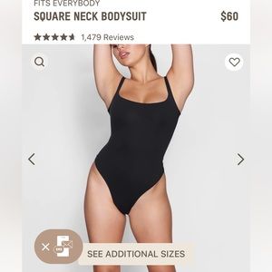 Skims square neck bodysuit